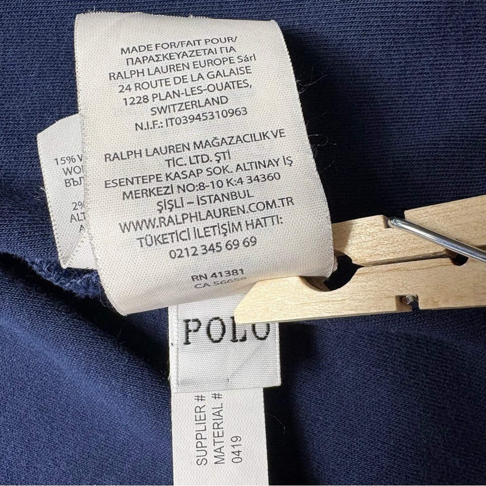 Polo Ralph Lauren P-Wing Patch Letterman Navy Blue Varsity Track Jacket M *READ - Picture 11 of 11